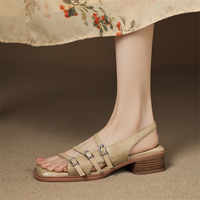 Women'S Fashion Belts - New Summer Sandals Split Leather Women
