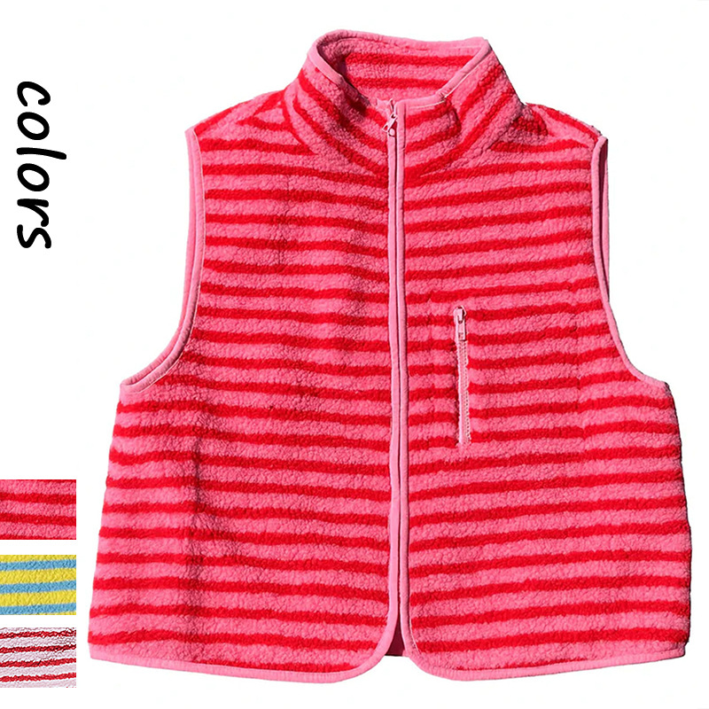 Sherpa Coat Women - Luxurious Vest Sherpa-Lined Plush Colorblocked Vest