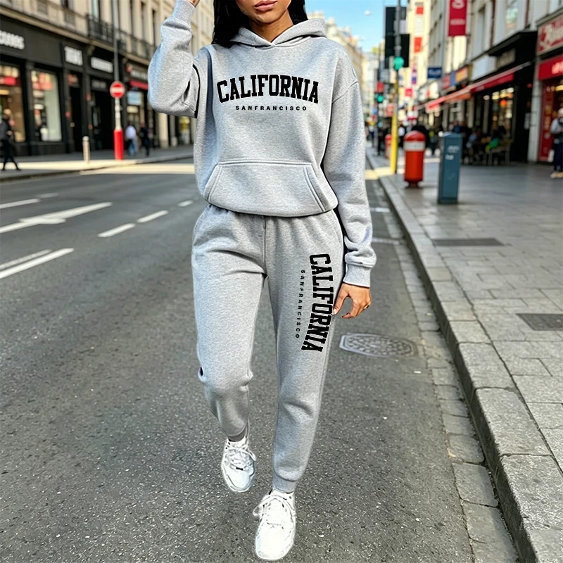 Women'S Fashion For 2026 - Urban Casual Fashion Hoodie Jogger Suit