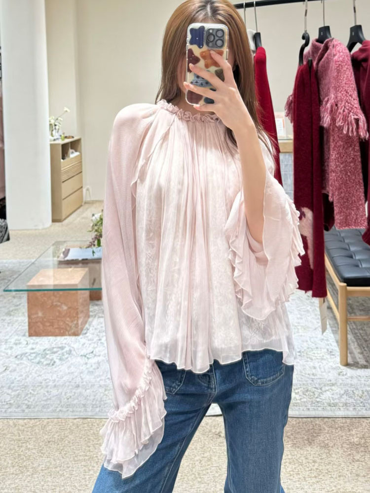 Lace ruffled loose top, stylis - Women'S Fashion For 2026 review and price