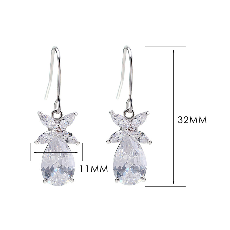 Copper inlaid zircon flower re - Women'S Fashion E Commerce review and price