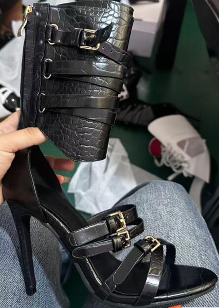 Sexy Black Leather Open Toe Cr - Women'S Fashion Belts review and price