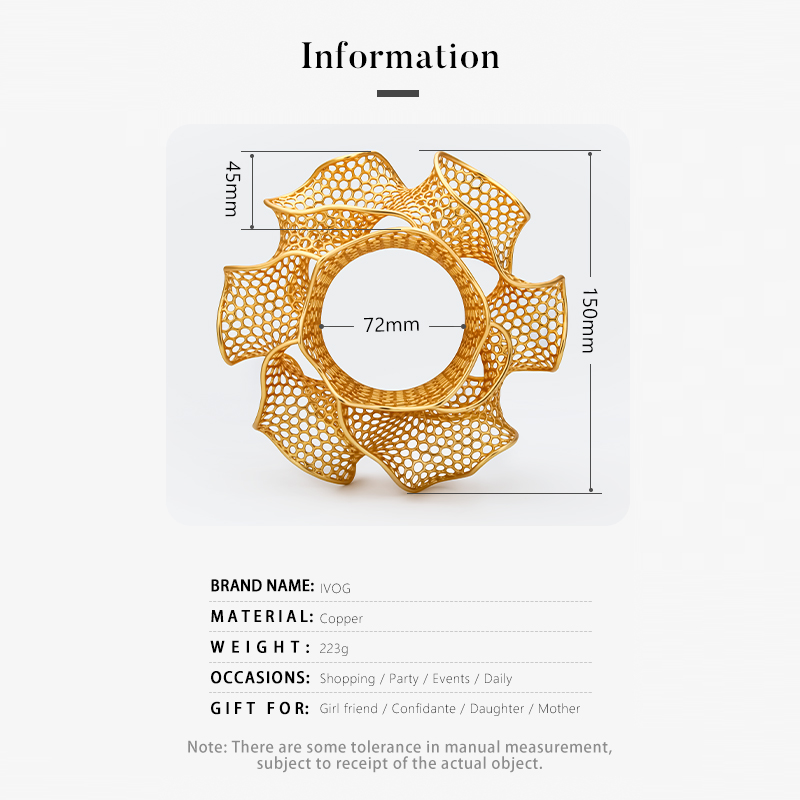 IVOG Petals Design Gold Color  - Women'S Fashion Website review and price