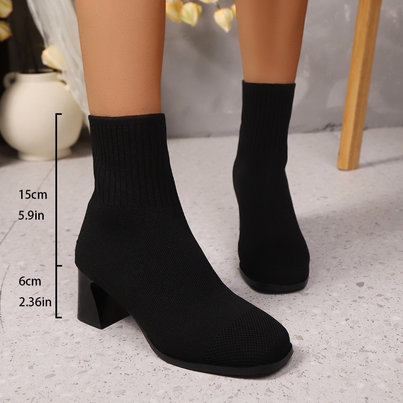 Women's Ankle Boots Knitted He - Women Fashion Model review and price