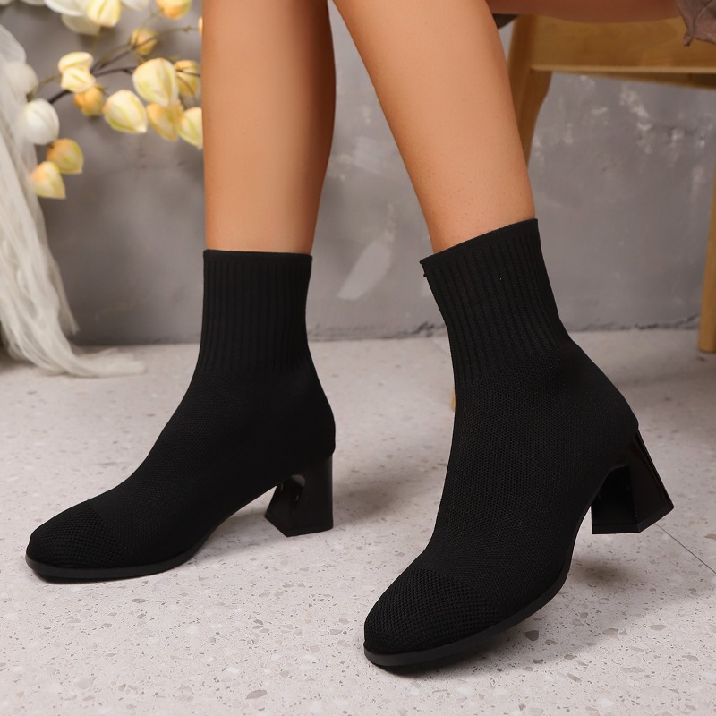 Women's Ankle Boots Knitted He - Women Fashion Model review and price