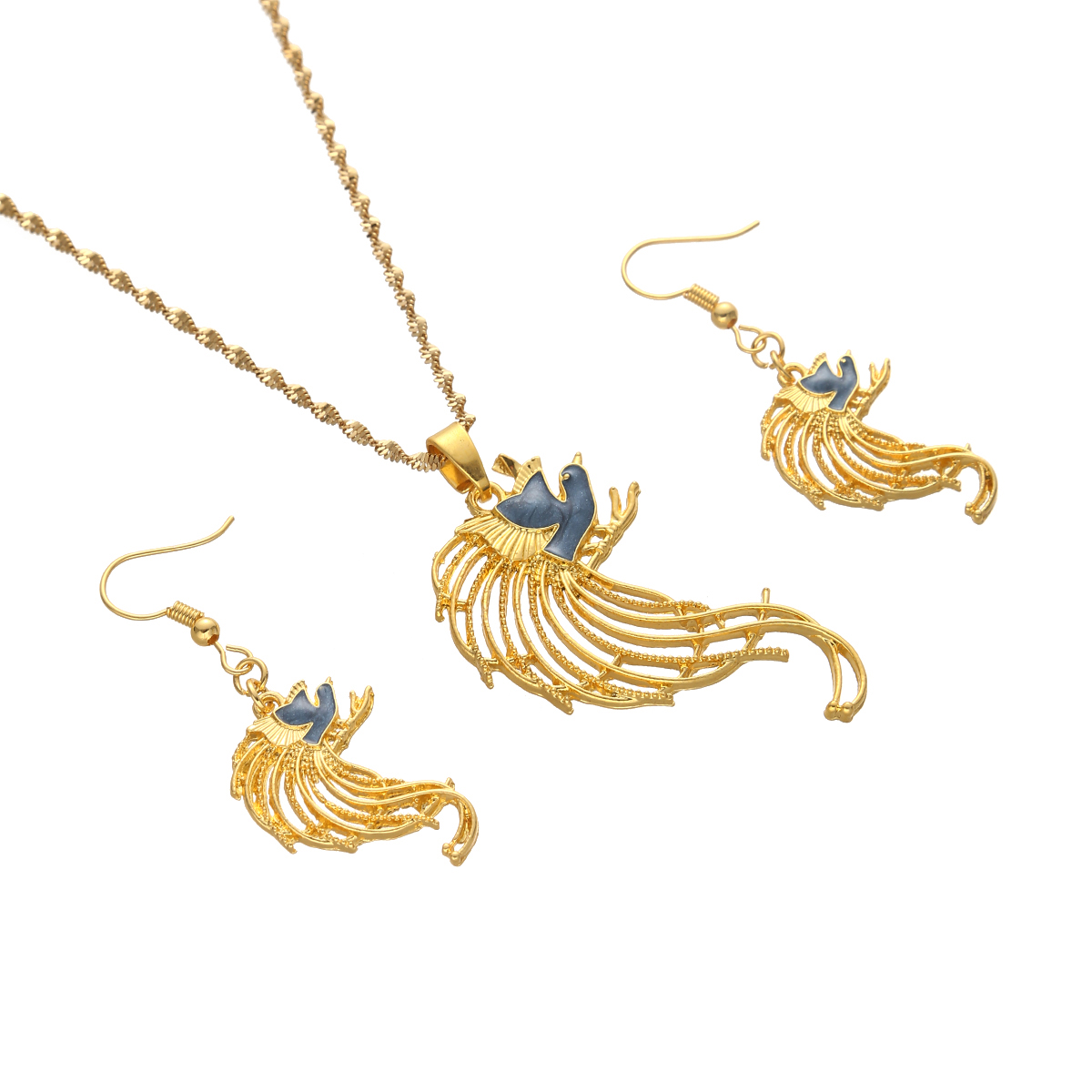 Bird Necklace Earrings Set for - Women Fashion Png review and price