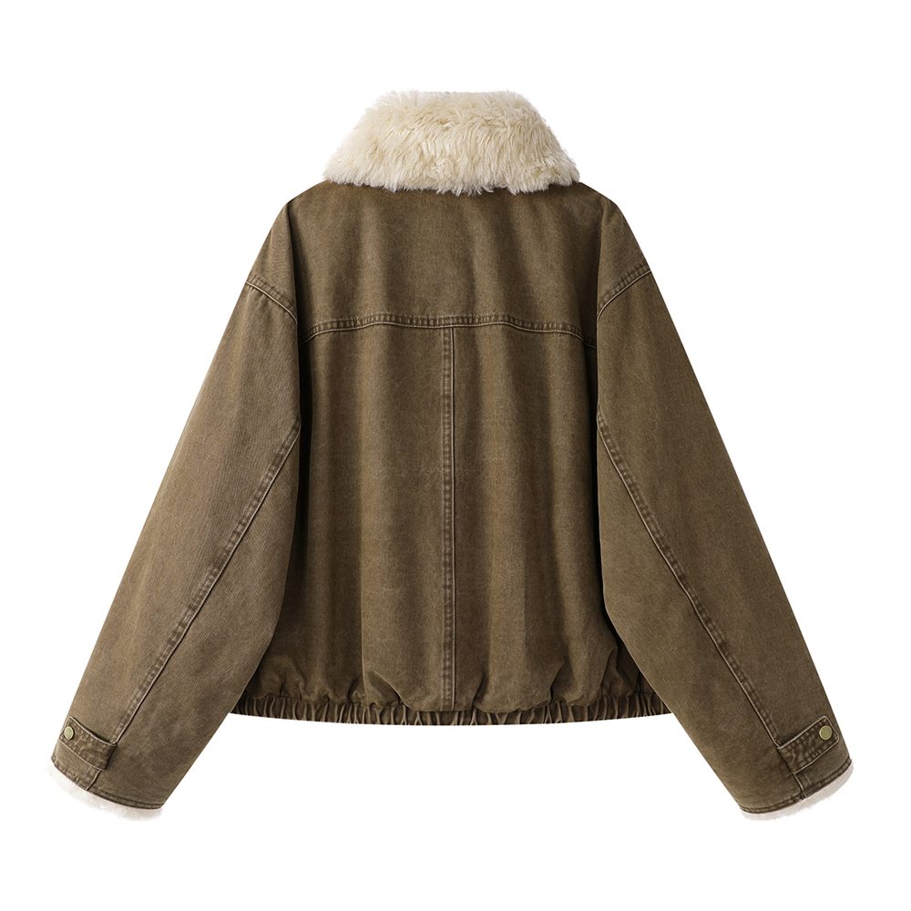 Women’s Fur Lined Denim Jacket - Sherpa Coat Women review and price
