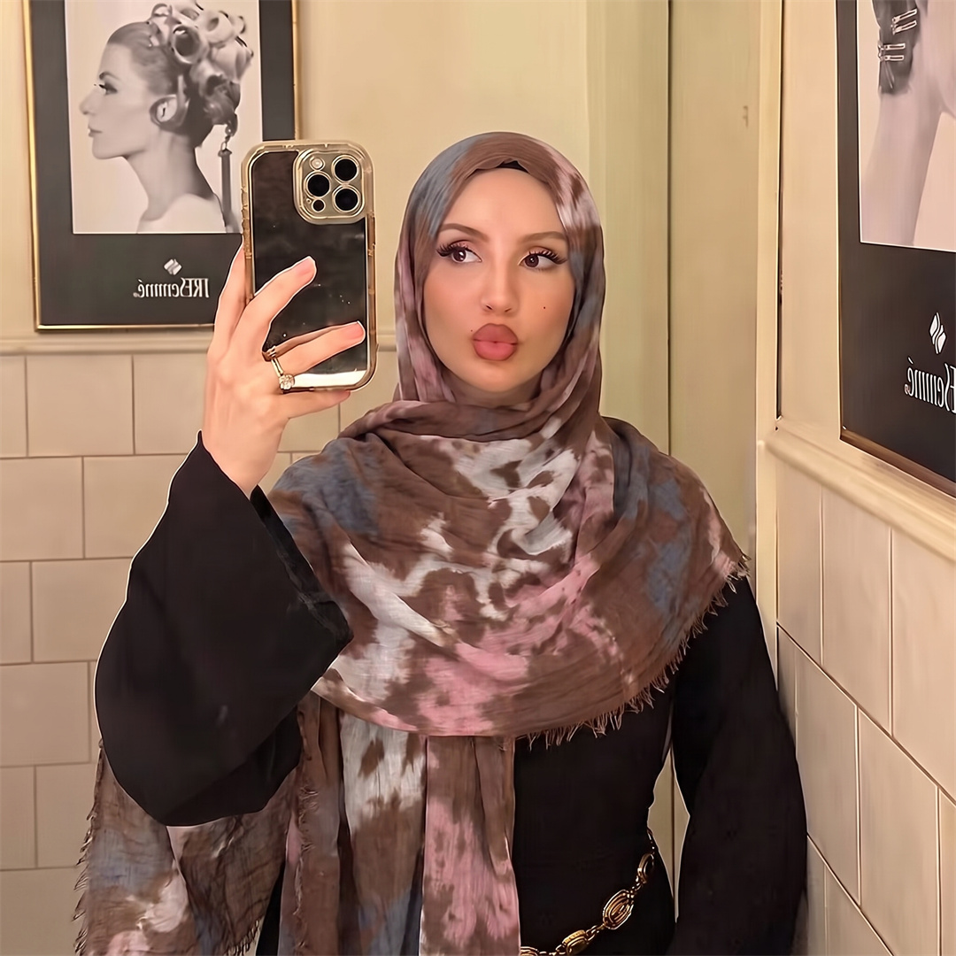 Boho Tie Dye Print Rayon Hijab - Women'S Fashion Headbands review and price