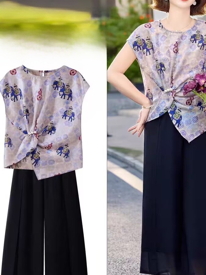 Fashionable Summer Outfit Set  - Women Fashion Over 60 review and price