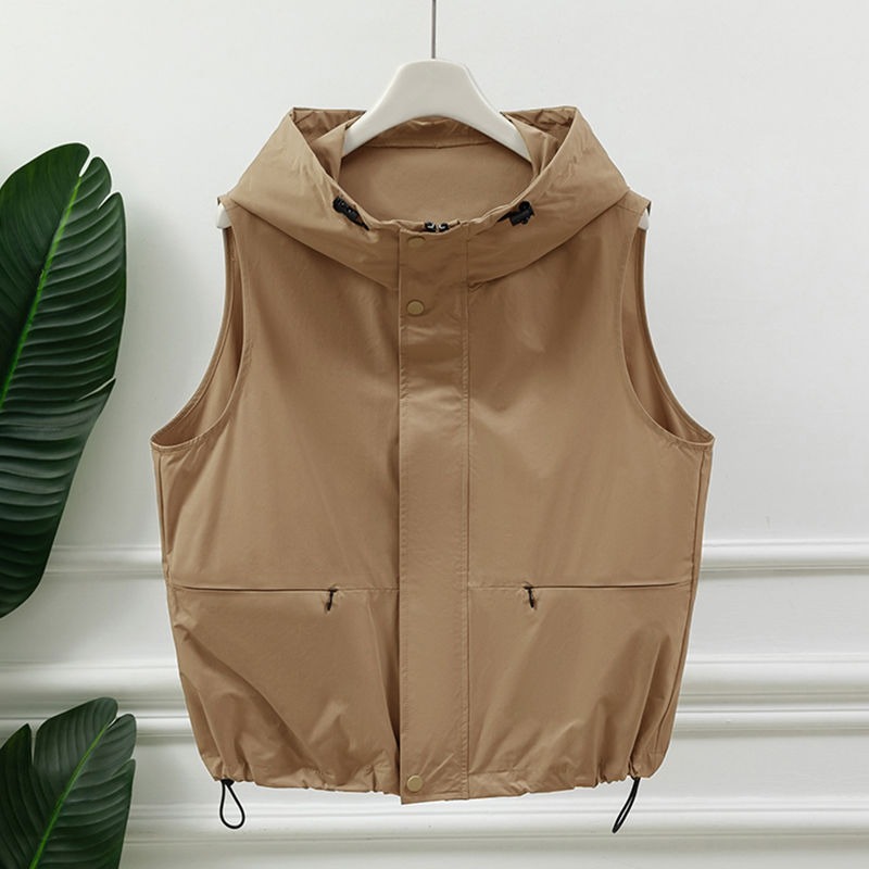 Womens Light Gray Hooded Sleev - Women'S Fashion Utility Vest review and price