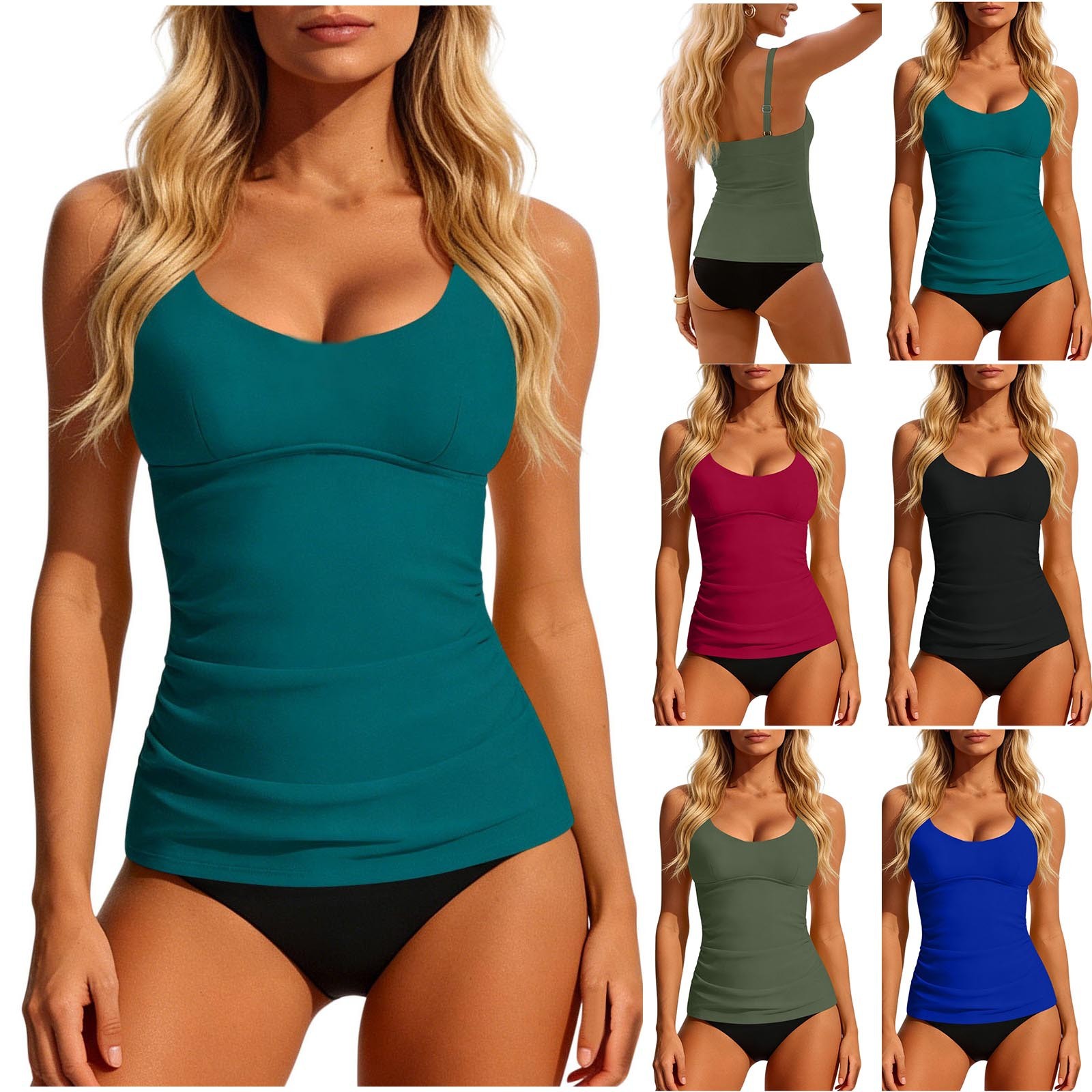 Women's 2026 Tankini Teal Scoo - Crop Top Women review and price