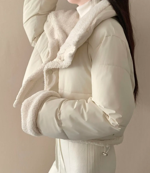 Women Sherpa Collar Puffer Jac - Sherpa Coat Women review and price