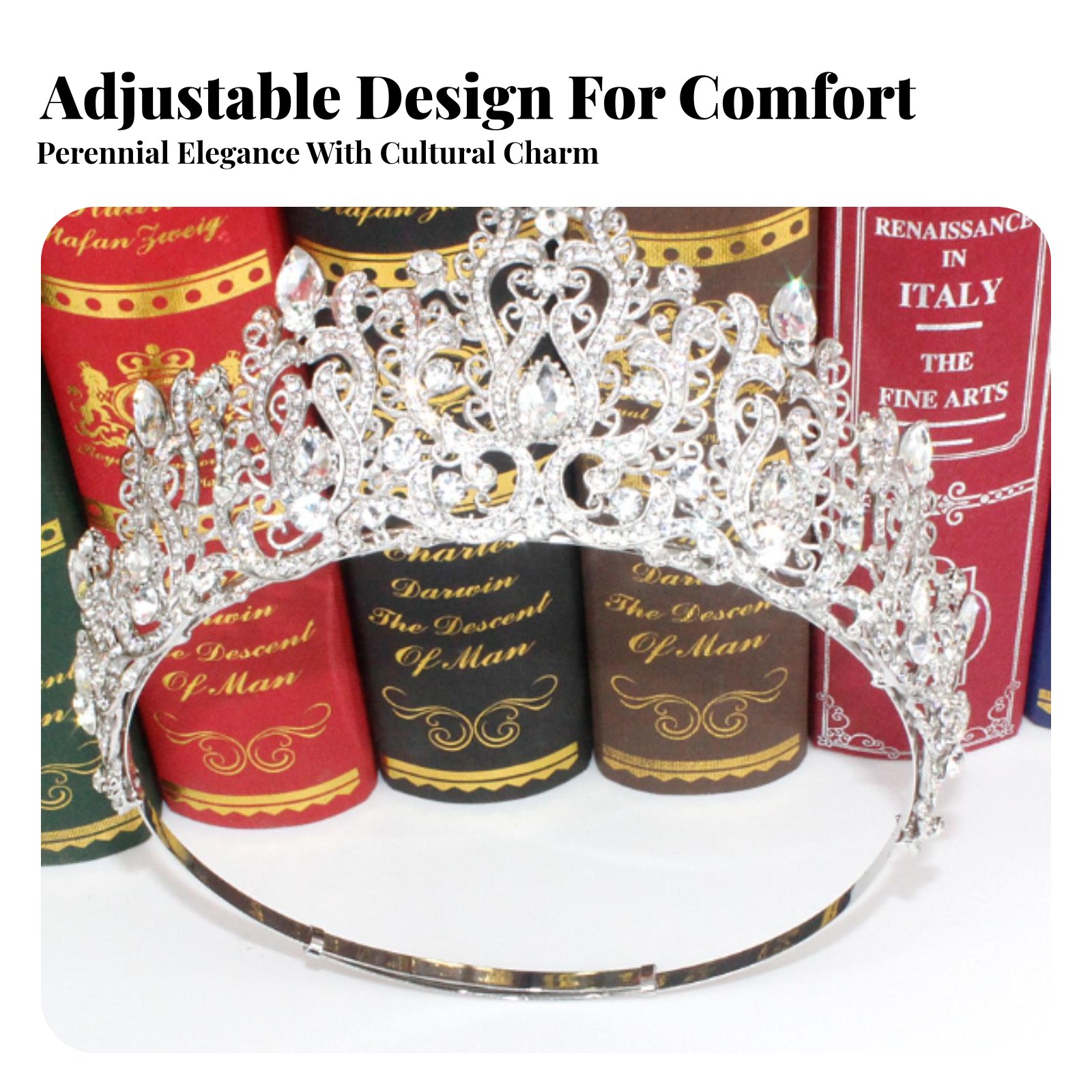 Crystal Pageant Crown Encruste - Women Queen Fashion review and price