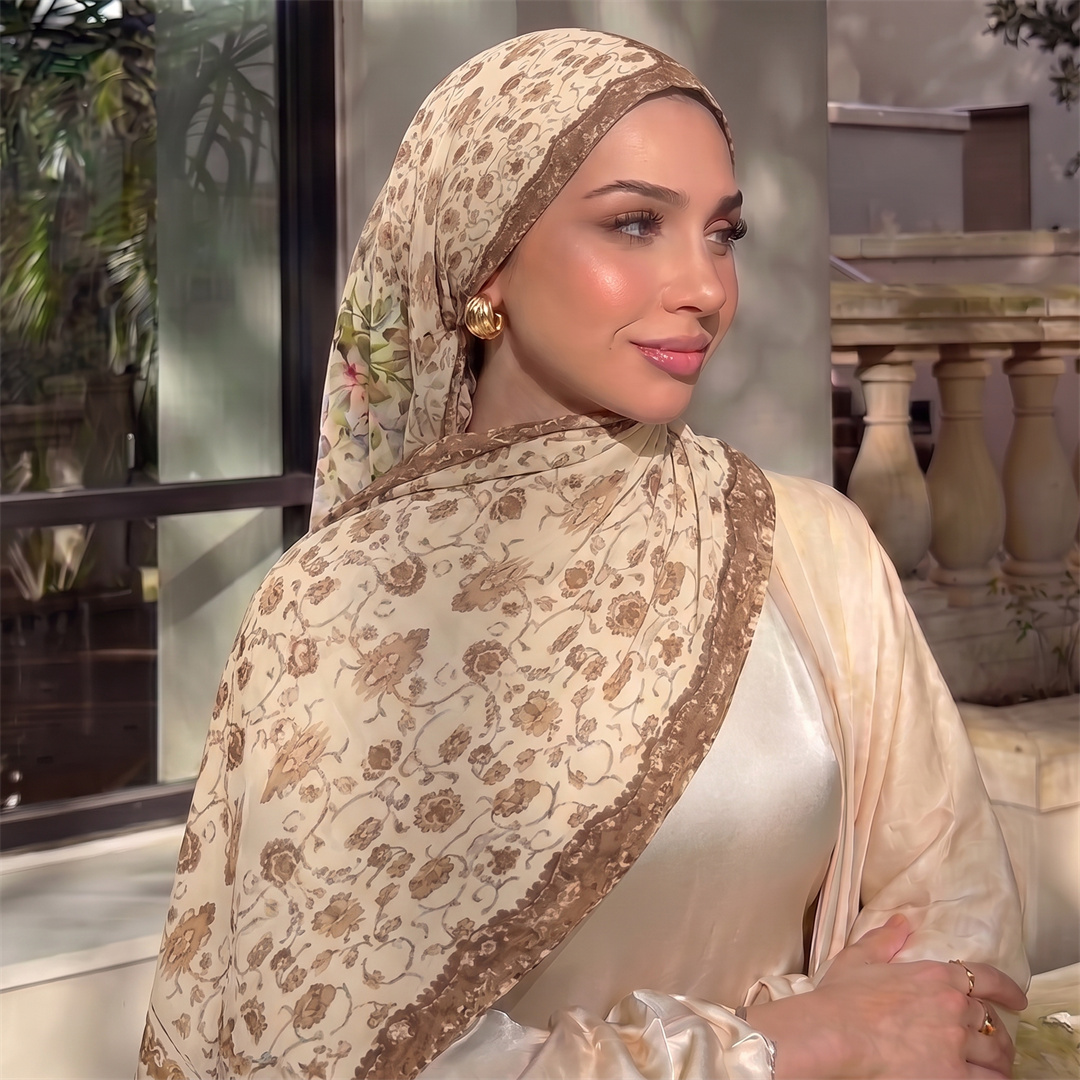 Vintage Floral Print Hijab Sof - Women'S Fashion Headbands review and price