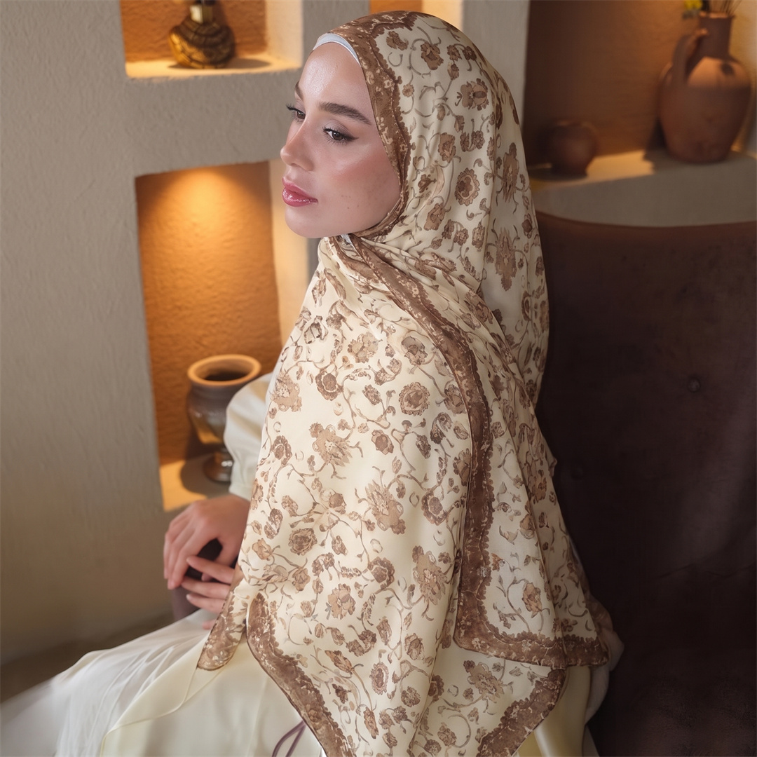 Vintage Floral Print Hijab Sof - Women'S Fashion Headbands review and price